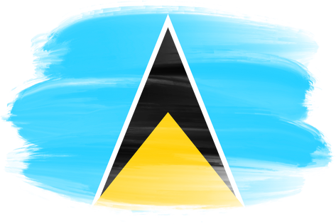 Saint Lucia Brush Flag
